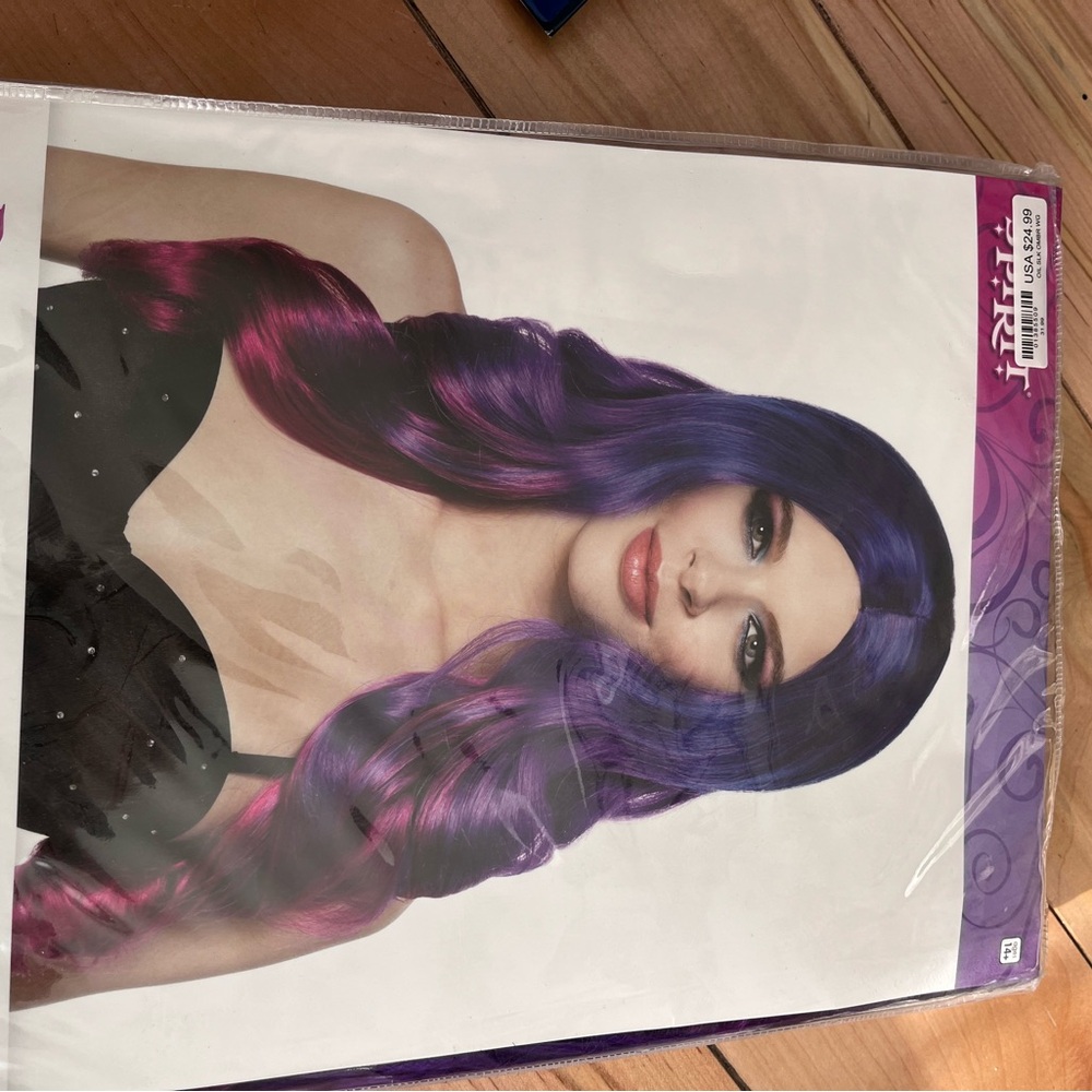 Vibrant Purple and Pink Hair Wig